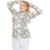 imageSTRETCH IS COMFORT Womens Plus Size Relaxed and Regular Turtleneck  XL  7XSnake