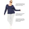 imageSTRETCH IS COMFORT Womens and Plus Oh So Soft Long Sleeve Scoop Neck TopBeige
