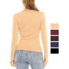 imageSTRETCH IS COMFORT Womens and Plus Oh So Soft Long Sleeve Scoop Neck TopBeige