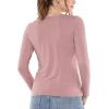 imageSTRETCH IS COMFORT Womens and Plus Oh So Soft Long Sleeve VNeck Tee Shirt  Small  3XMauve