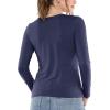 imageSTRETCH IS COMFORT Womens and Plus Oh So Soft Long Sleeve VNeck Tee Shirt  Small  3XNavy Blue