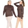imageSTRETCH IS COMFORT Womens and Plus Relaxed and Regular Turtleneck  XS 7XBrown