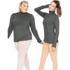 imageSTRETCH IS COMFORT Womens and Plus Relaxed and Regular Turtleneck  XS 7XCharcoal Gray