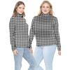 imageSTRETCH IS COMFORT Womens and Plus Relaxed and Regular Turtleneck  XS 7XHoundstooth