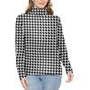imageSTRETCH IS COMFORT Womens and Plus Relaxed and Regular Turtleneck  XS 7XHoundstooth