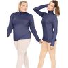 imageSTRETCH IS COMFORT Womens and Plus Relaxed and Regular Turtleneck  XS 7XNavy Blue