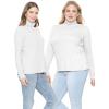 imageSTRETCH IS COMFORT Womens and Plus Relaxed and Regular Turtleneck  XS 7XWhite