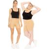 imageSTRETCH IS COMFORT Womens and Plus Size Nylon Booty Shorts  S3XBeige