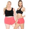 imageSTRETCH IS COMFORT Womens and Plus Size Nylon Booty Shorts  S3XCoral