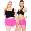 imageSTRETCH IS COMFORT Womens and Plus Size Nylon Booty Shorts  S3XHot Pink