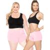 imageSTRETCH IS COMFORT Womens and Plus Size Nylon Booty Shorts  S3XLight Pink