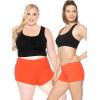 imageSTRETCH IS COMFORT Womens and Plus Size Nylon Booty Shorts  S3XOrange
