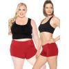 imageSTRETCH IS COMFORT Womens and Plus Size Nylon Booty Shorts  S3XRed