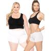imageSTRETCH IS COMFORT Womens and Plus Size Nylon Booty Shorts  S3XWhite
