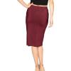 imageStretch is Comfort Womens MIDI Skirt Burgundy Large