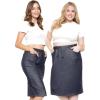 imageWomens Oh So Soft Jogger Skirt with Pockets  Small3XDenim Blue