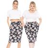 imageWomens Oh So Soft Jogger Skirt with Pockets  Small3XNavy Floral