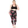 imageWomens Oh So Soft Plus Size Full and Knee Length Leggings  Small to 7XBlack Floral