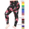 imageWomens Oh So Soft Plus Size Full and Knee Length Leggings  Small to 7XBlack Floral