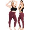 imageWomens Oh So Soft Plus Size Full and Knee Length Leggings  Small to 7XBurgundy