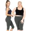 imageWomens Oh So Soft Plus Size Full and Knee Length Leggings  Small to 7XCharcoal Gray