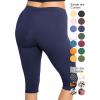 imageWomens Oh So Soft Plus Size Full and Knee Length Leggings  Small to 7XNavy Blue