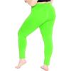 imageWomens Oh So Soft Plus Size Full and Knee Length Leggings  Small to 7XNeon Lime