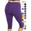 imageWomens Oh So Soft Plus Size Full and Knee Length Leggings  Small to 7XPurple