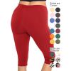 imageWomens Oh So Soft Plus Size Full and Knee Length Leggings  Small to 7XRed