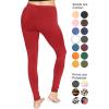 imageWomens Oh So Soft Plus Size Full and Knee Length Leggings  Small to 7XRed