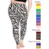 imageWomens Oh So Soft Plus Size Full and Knee Length Leggings  Small to 7XZebra