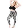 imageWomens Oh So Soft Plus Size Full and Knee Length Leggings  Small to 7XZebra