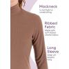 imageWomens and Plus Classic Ribbed Mock Neck Long Sleeve Top  Small  3X