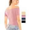 imageWomens and Plus Oh So Soft Off Shoulder MidLength TopMauve