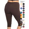 imageWomens and Plus Size KneeLength and Ankle Length LeggingsBrown