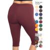 imageWomens and Plus Size KneeLength and Ankle Length LeggingsBurgundy