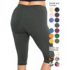 imageWomens and Plus Size KneeLength and Ankle Length LeggingsCharcoal Gray