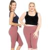 imageWomens and Plus Size KneeLength and Ankle Length LeggingsDark Mauve