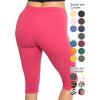 imageWomens and Plus Size KneeLength and Ankle Length LeggingsHot Pink