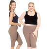 imageWomens and Plus Size KneeLength and Ankle Length LeggingsMocha