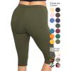 imageWomens and Plus Size KneeLength and Ankle Length LeggingsOlive Green
