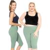imageWomens and Plus Size KneeLength and Ankle Length LeggingsSage Green