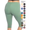 imageWomens and Plus Size KneeLength and Ankle Length LeggingsSage Green