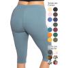 imageWomens and Plus Size KneeLength and Ankle Length LeggingsSlate Blue