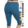 imageWomens and Plus Size KneeLength and Ankle Length LeggingsTeal