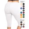imageWomens and Plus Size KneeLength and Ankle Length LeggingsWhite