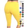 imageWomens and Plus Size KneeLength and Ankle Length LeggingsYellow