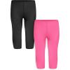 imageSTRETCH IS COMFORT Toddler Infant Leggings Tights 2 Pack  Stretchy Leggings  3 Months  24 MonthsBlack  Hot Pink