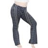imageSTRETCH IS COMFORT Womens Foldover Plus Size Yoga PantsBoho Chakra Blue