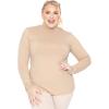imageSTRETCH IS COMFORT Womens Plus Size Relaxed and Regular Turtleneck  XL  7XBeige